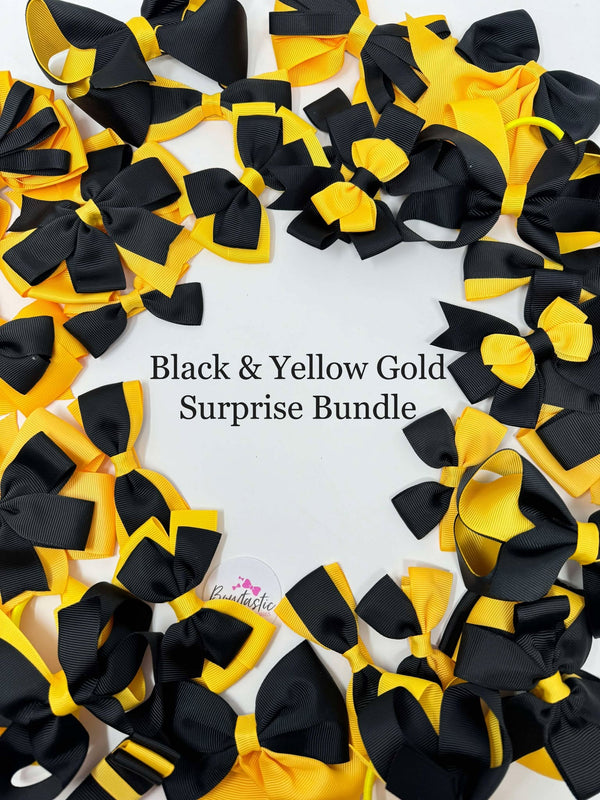 Surprise School Bundle - Black & Yellow Gold - 12 Items