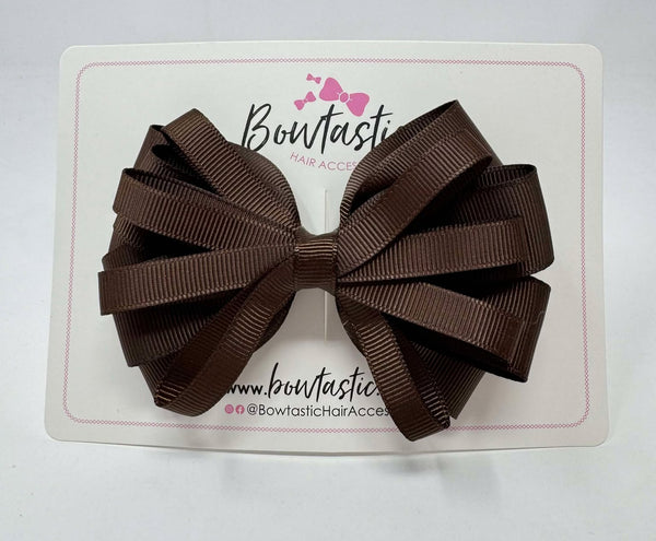 4.5 Inch Loop Bow - Brown