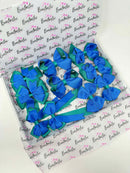 School Bundle - 5 Matching Pairs - Royal Blue & Jade Green - Clips