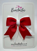 3 Inch Tail Bow - Red & White