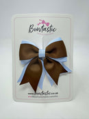 3 Inch Tail Bow - Turftan & Bluebell