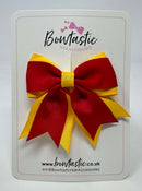 3 Inch Tail Bow - Red & Yellow Gold