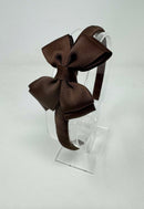 3 Inch Butterfly Bow Alice Band - Brown