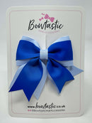 3 Inch Tail Bow - Royal Blue & Bluebell