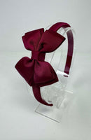 3 Inch Butterfly Bow Alice Band - Wine
