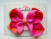 4.5 Inch Bow 2 Layer - Rose Bloom & Peach