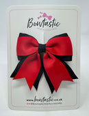 3 Inch Tail Bow - Red & Black