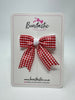 2.75 Inch Tail Bow - Red & White Gingham