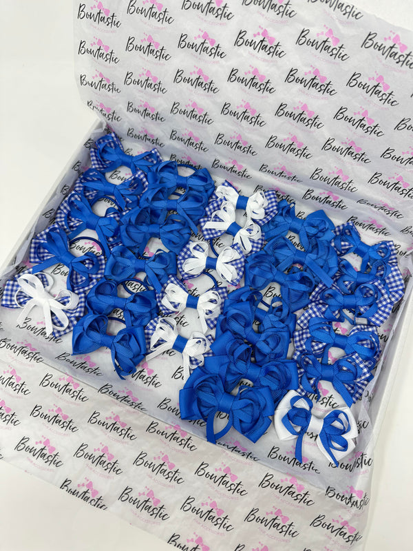 End of Line Bundle - Royal Blue & White & Gingham - 29 Items