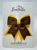 3 Inch Tail Bow - Turftan & Yellow Gold