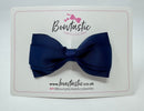 3.5 Inch Double Layer Tuxedo Bow - Navy