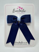 3.25 Inch Tail Bow - Navy & Bluebell