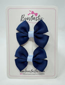 2.5 Inch Butterfly Bow - Navy & Bluebell - 2 Pack