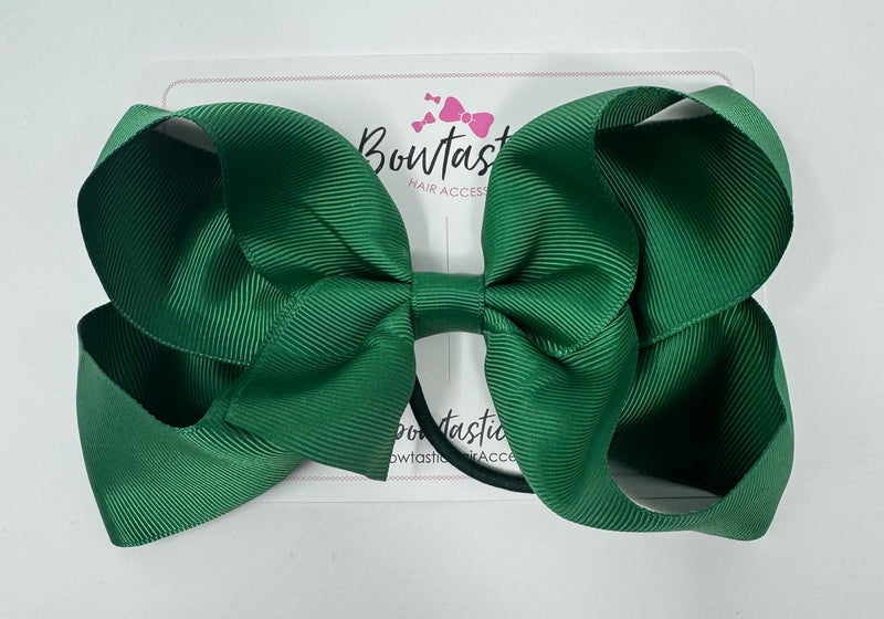 6 Inch Bow Bobble - Forest Green