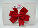 3 Inch 2 Layer Pinwheel Bow - Red