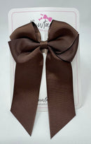 4 Inch Flat Tail Bow - Brown