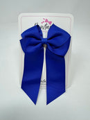 4 Inch Flat Tail Bow - Cobalt