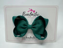 3.5 Inch Tuxedo Double Bow - Hunter Green