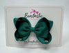 3.5 Inch Tuxedo Double Bow - Hunter Green