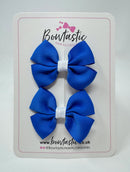 2.5 Inch Butterfly Bow - Royal Blue & White - 2 Pack