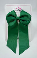 4 Inch Flat Tail Bow - Forest Green