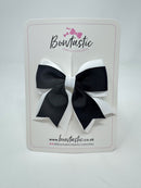 3 Inch Tail Bow - Black & White
