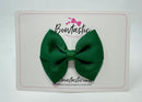 3 Inch Twist Bow - Forest Green