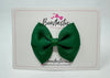 3 Inch Twist Bow Thin Elastic - Forest Green