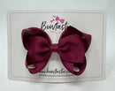 3.5 Inch Tuxedo Double Bow - Wine