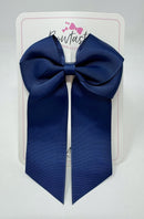 4 Inch Flat Tail Bow - Navy
