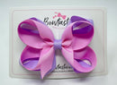 4.5 Inch Bow 2 Layer - Tulip & Light Orchid