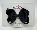 3.5 Inch Tuxedo Double Bow - Black
