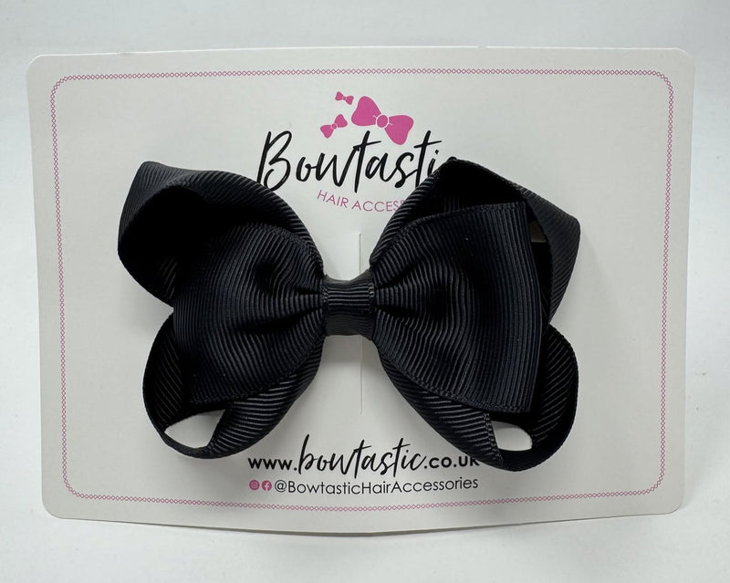 3.5 Inch Tuxedo Double Bow - Black