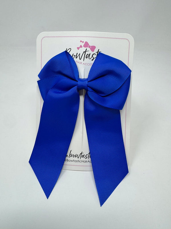 4 Inch Flat Tail Bow - Electric Blue