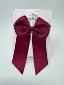 4 Inch Flat Tail Bow - Wine