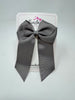 4 Inch Flat Tail Bow - Metal Grey