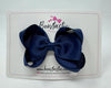 3.5 Inch Tuxedo Double Bow - Navy