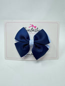 3.5 inch Butterfly Bow - Navy & Bluebell