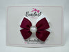 3 Inch Butterfly Gem Bow - Wine & White