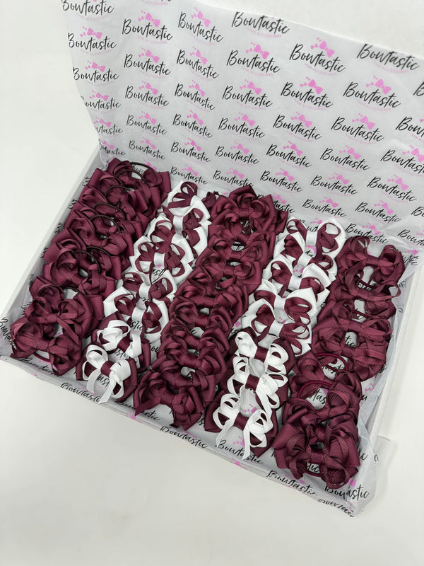 End of Line Bundle - Burgundy & White - 46 Items