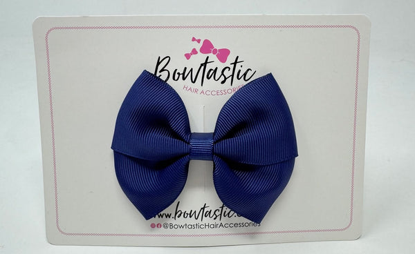 3 Inch Twist Bow - Ink Blue