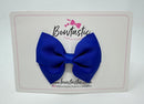 3 Inch Twist Bow - Cobalt