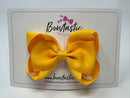 3.5 Inch Tuxedo Double Bow - Yellow Gold