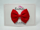 3 Inch Twist Bow - Hot Red