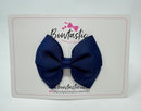 3 Inch Twist Bow - Navy