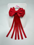 3.5 Inch Streamer Tail Bow - Red