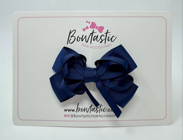 3 Inch Flat Bow - Navy