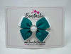 3 Inch Butterfly Gem Bow - Jade Green & White
