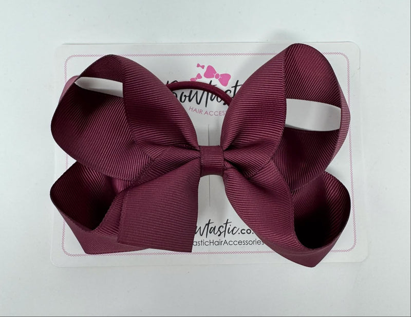 5 Inch Bow Bobble - Burgundy