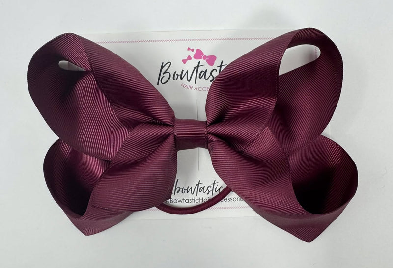 6 Inch Bow Bobble - Burgundy
